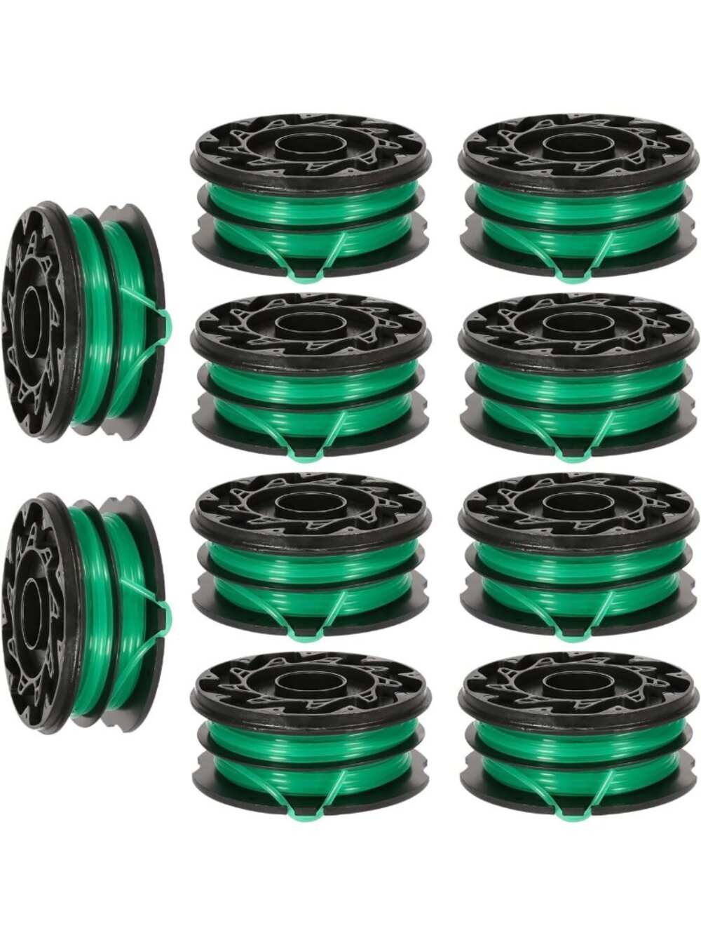 30FT Dual Line Spool 0.080" for Electric String Trimmer & Lawn Edger (10 Pack)